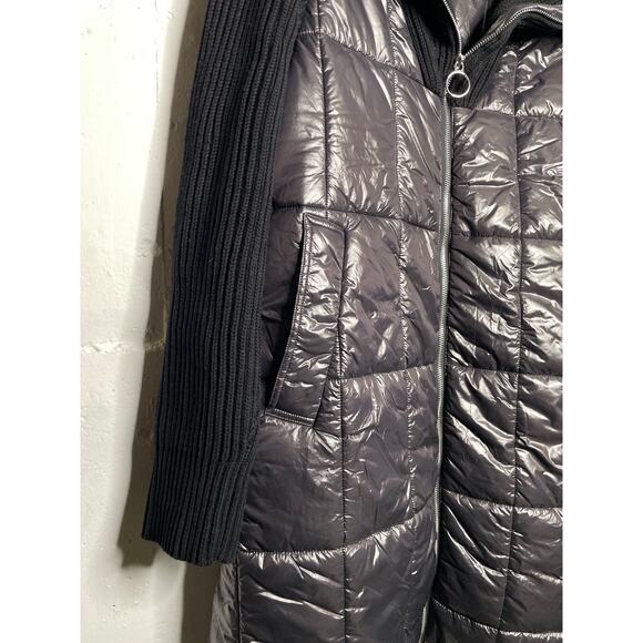 Varley Womens Mayten Knit Puffer Jacket Coat Black Size Small - Picture 3 of 10